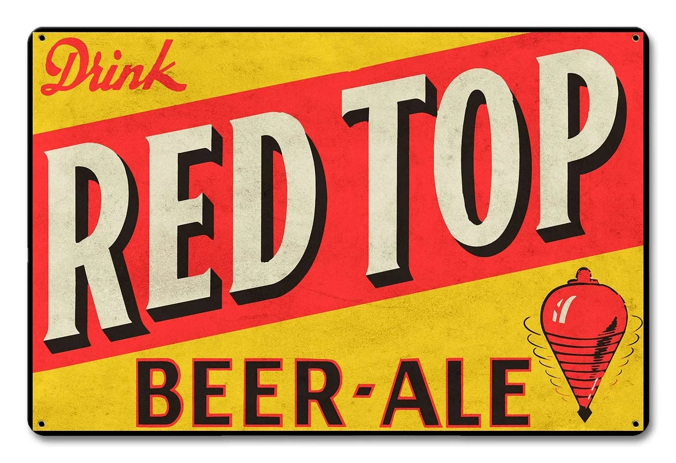 Red Top Beer Ale “Made in the USA with heavy gauge steel"