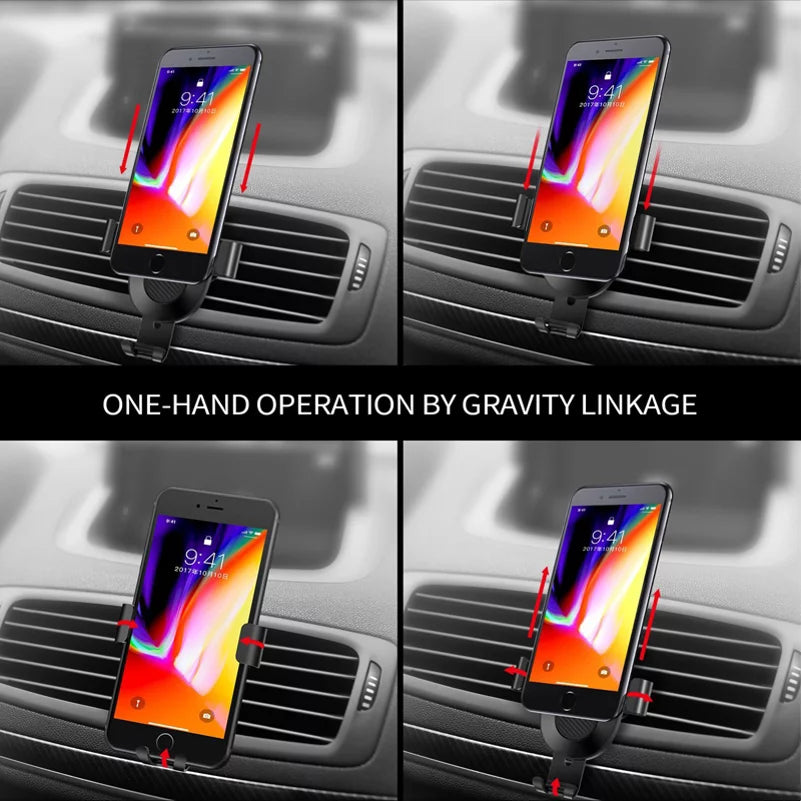 Air Vent Car Mount for Jitterbug Smart3 Phone - Holder Dock Cradle Gravity Auto Lock Q1R Compatible With Lively Jitterbug Smart 3 Model