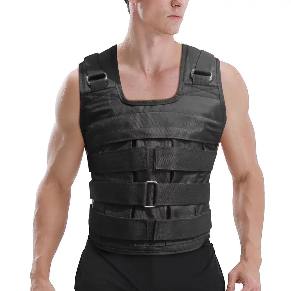 moobody Adjustable Weighted Vest Weight Jacket Oxford Exercise Weight Loading Cloth Strength Training 50kg Max. Load (Empty)