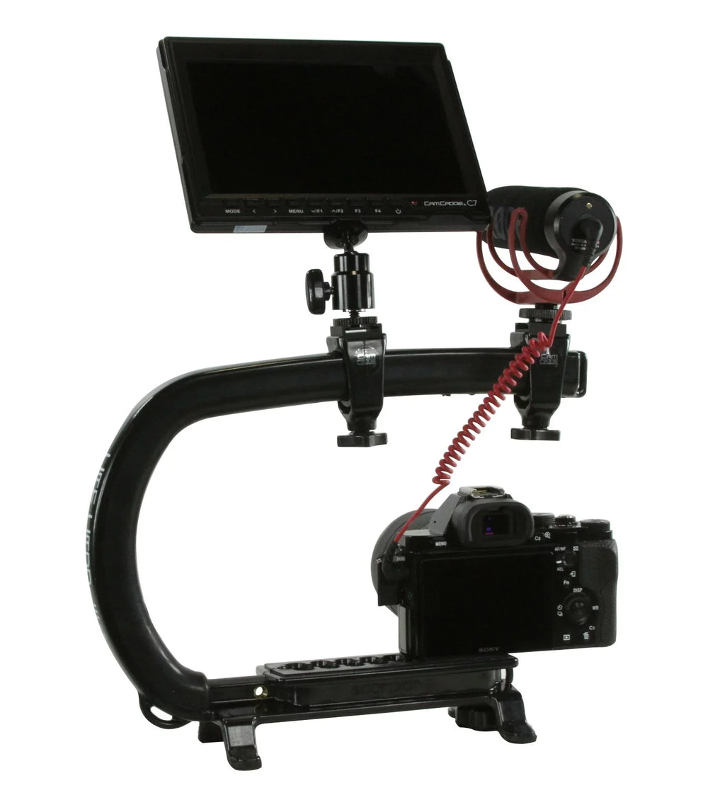 Cam Caddie Scorpion MAX Edition Universal Stabilzing Camera Handle - Includes 2 Accessory Shoes