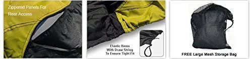 Weatherproof Jet Ski Covers for Yamaha EXR 2021 - Yellow/Black Color - All Weather - Trailerable - Protects from Rain, Sun, UV Rays, and More! Includes Trailer Straps and Storage Bag