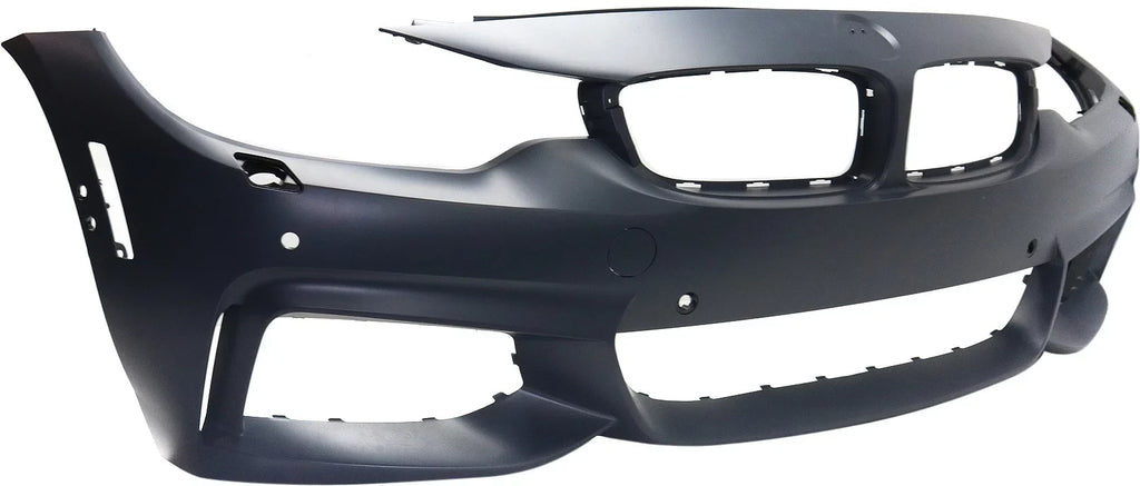 Front BUMPER COVER Compatible For BMW 4-SERIES 2014-2018 Primed with M Sport Line with HLW PDC Sensor Holes/IPAS/Cam Conv/Coupe/HB - CAPA