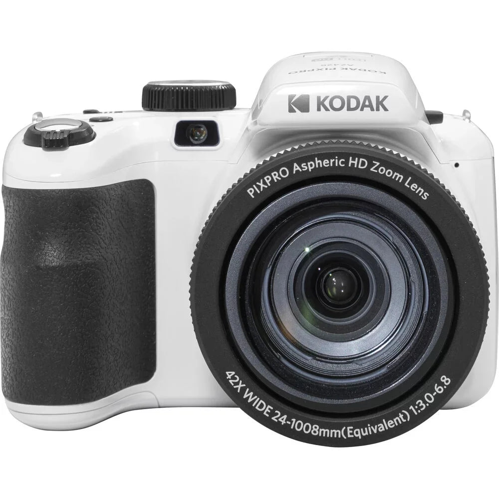 Kodak PIXPRO AZ425 Digital Camera (White) + Extra Battery +Tripod + Case -32GB Kit