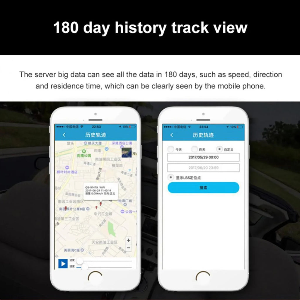 GPS Tracker for The Elderly, Anti-Lost GPS Locator, Historical Track Query, High-Definition Voice Call, Suitable for Children, Alzheimer's Disease, Autism, Blind People(without sim card)