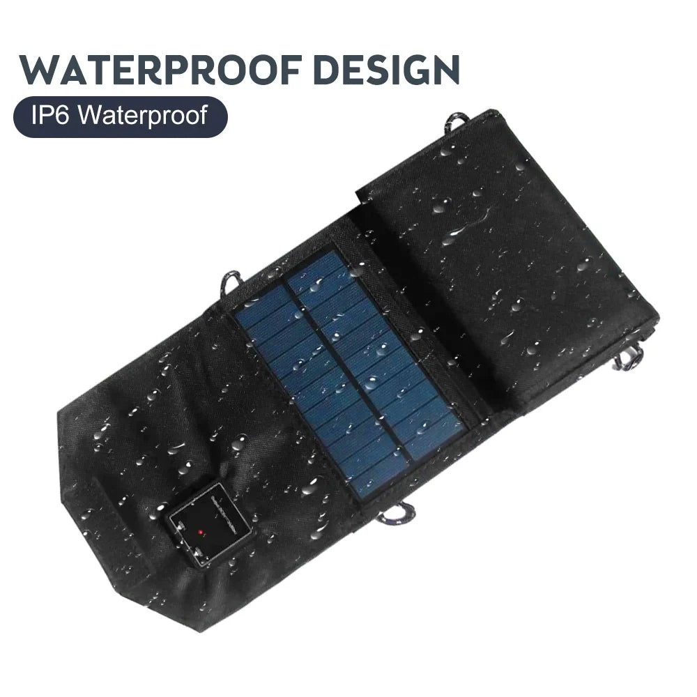 OWSOO 12W Foldable Solar Panel , Dual USB Recharger for Camping Travel