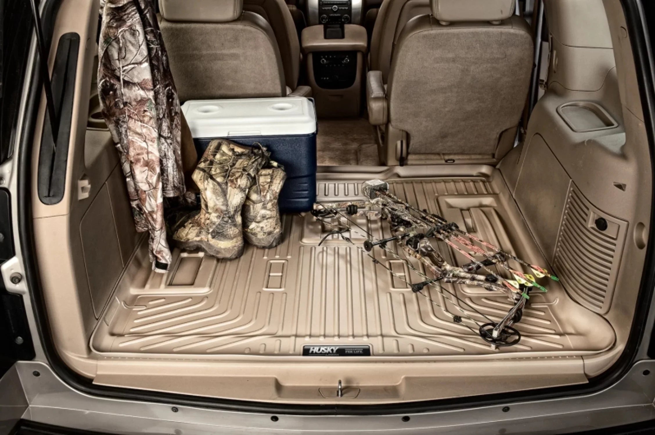 Husky by RealTruck Weatherbeater Series Cargo Liner Black Compatible with 07-12 Chevrolet Tahoe/07-12 GMC Yukon; w/ or w/o 3rd row Seat