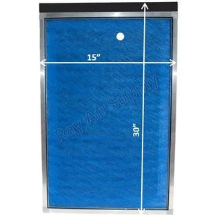 RAYAIR SUPPLY 15x30 Replacement Filter Pads Compatible with MicroPower Guard Air Cleaner (3 Pack) BLUE
