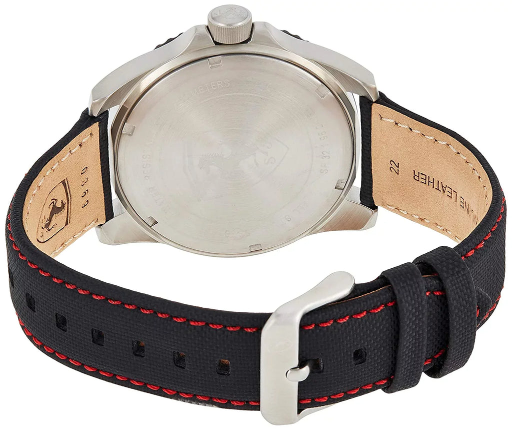 Ferrari Men's Scuderia XX Kers Black Leather Strap 46mm Watch