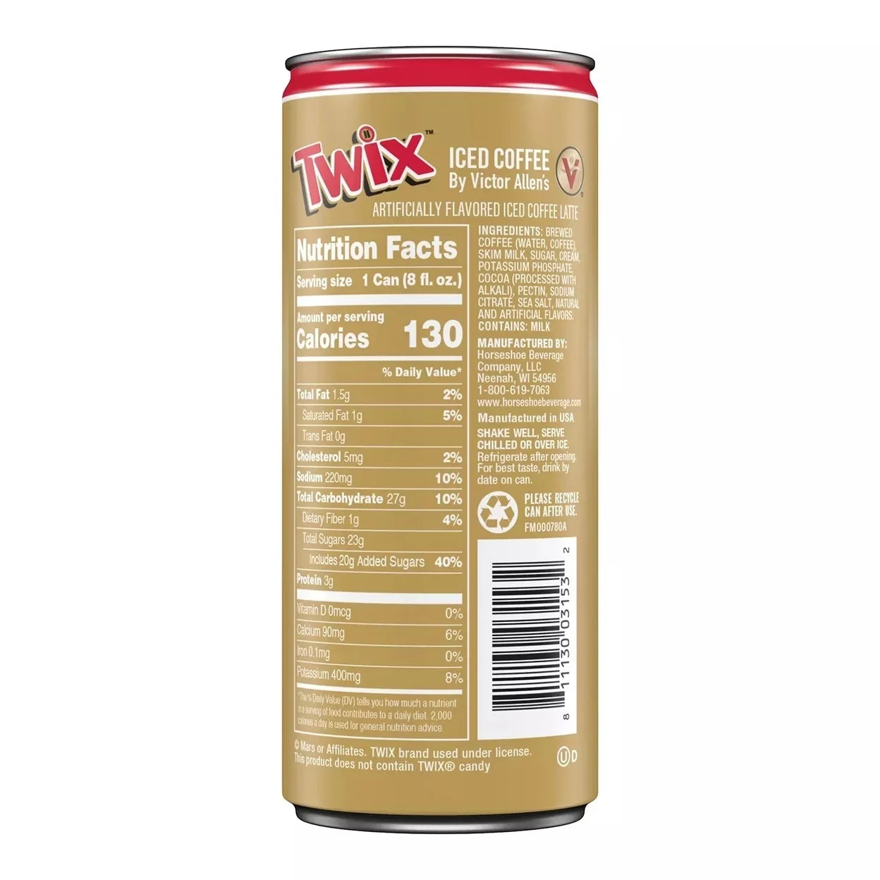 Victor Allen's Coffee Twix Ready-to-Drink Iced Coffee, 8 Fluid Ounce (12 Pack)