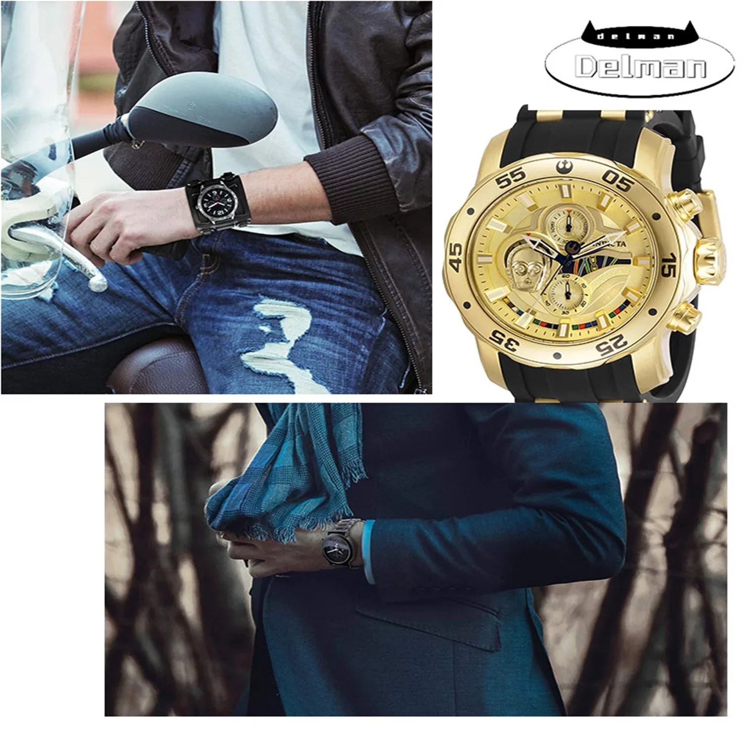 Star Wars C-3PO Chronograph Quartz Men's Watch 32529