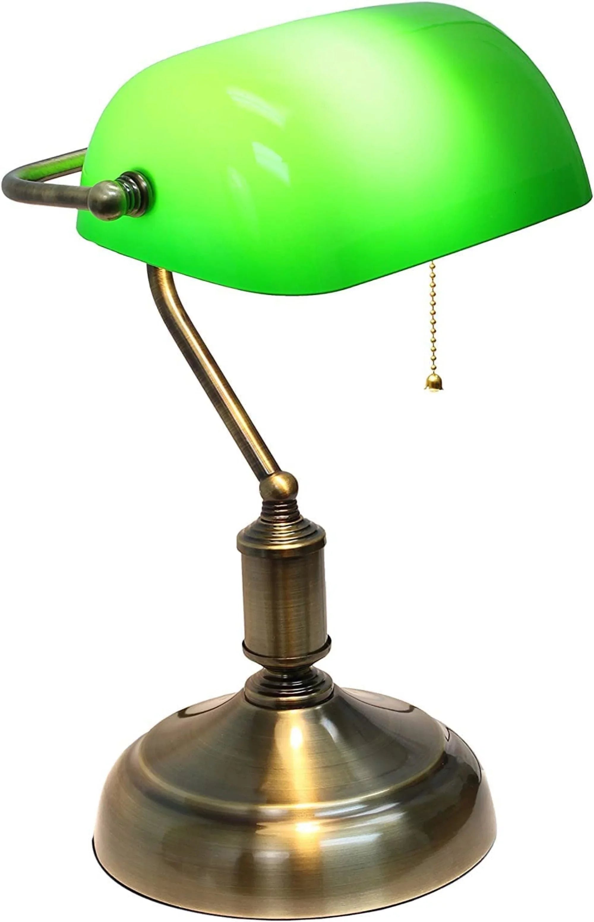 Aspen Creative 23601-21, Replacement Cased Opal Glass Shade For Bankers & Pharmacy Lamps, 8-3/4"L x 5-1/4"W x 3-1/8"H, GREEN