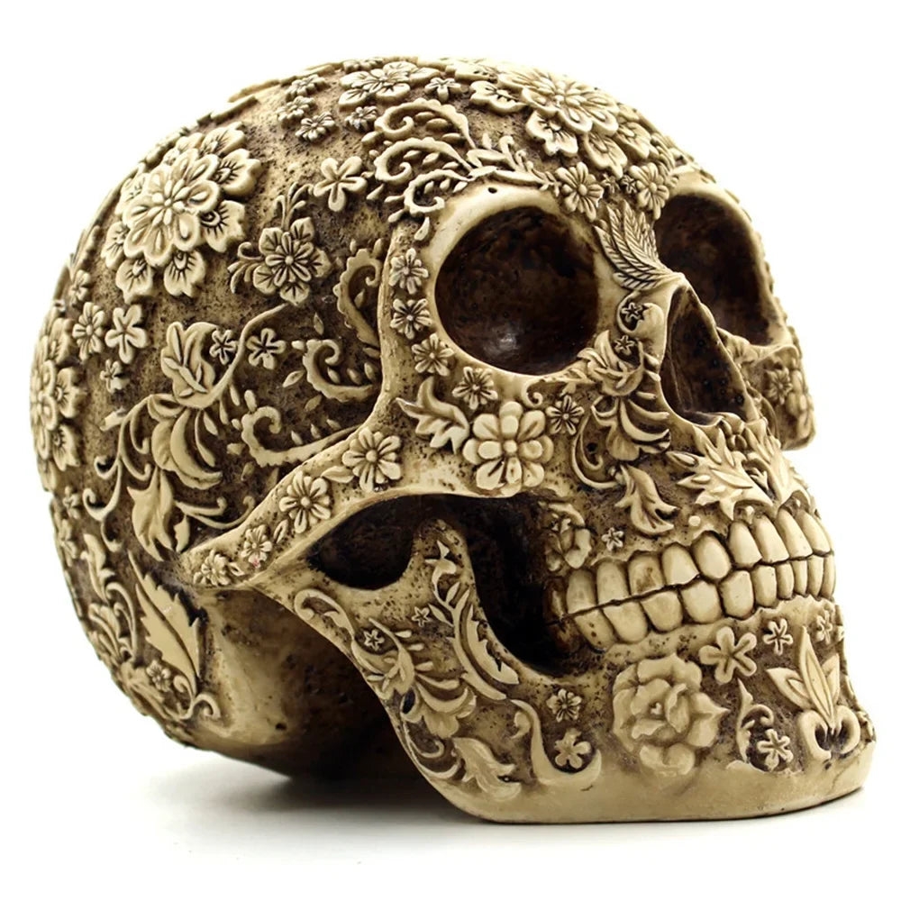 Mai Menghua Skull Skull Resin Decoration Halloween Spoof Props Foreign Trade European And American Horror Retro Face Decoration