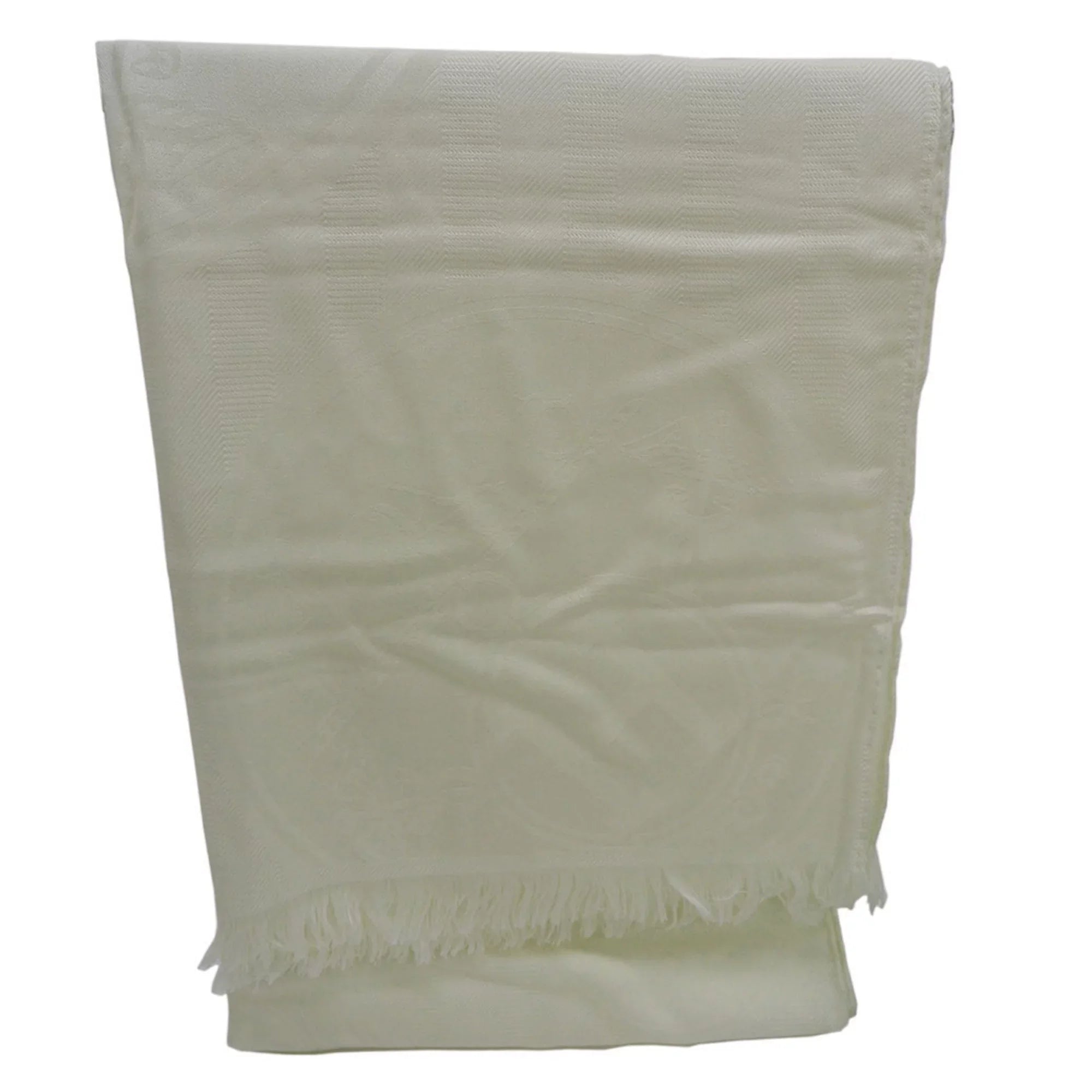 Pre-Owned Hermes HERMES New Libris Stole Yvoire White H262494S Women's (Like New)