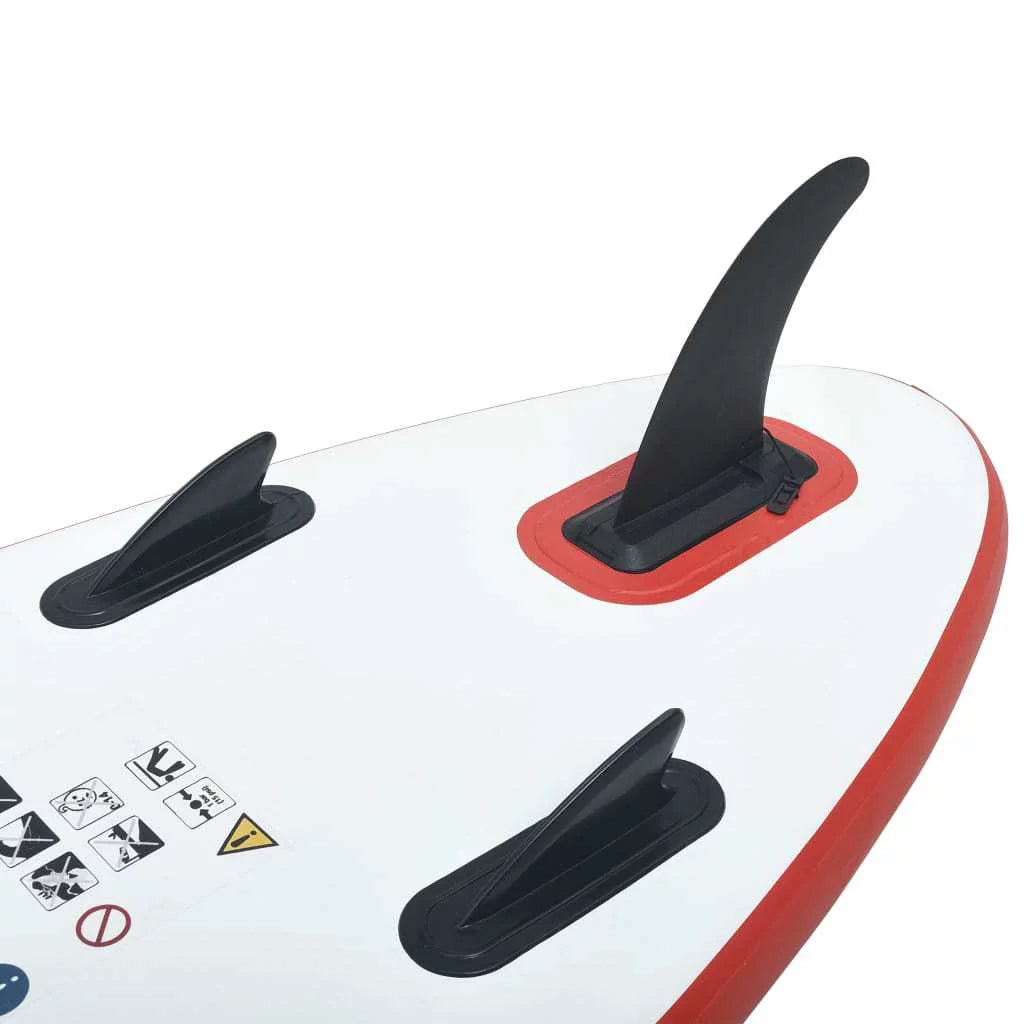 Stand Up Paddle Board Set  An Inflatable Surfboard in Captivating Red and White