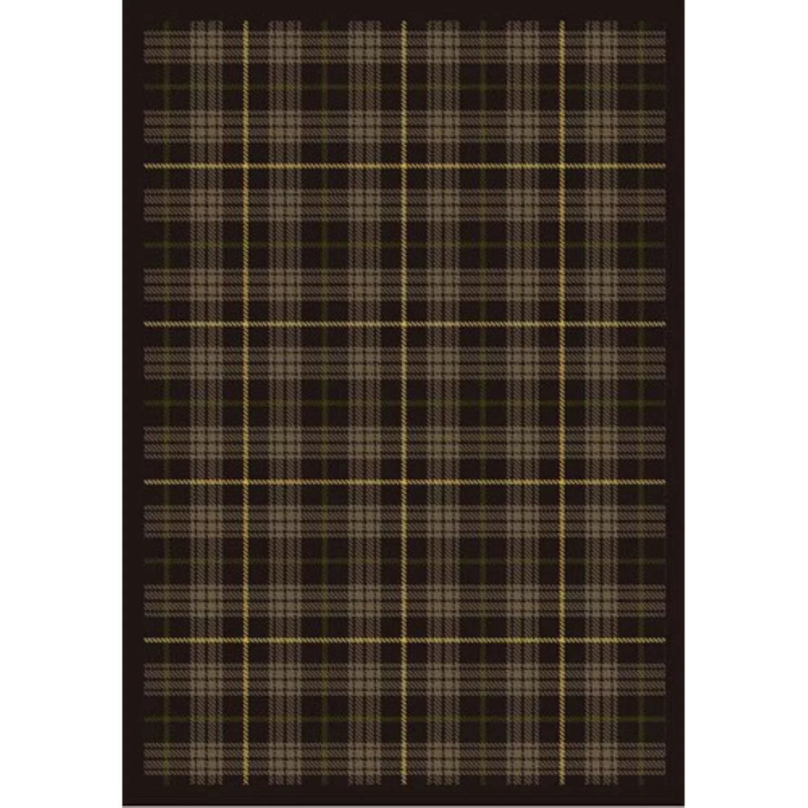 Joy Carpets  Bit O ft. Scotch Tartan Green 3 ft.10 in. x 5 ft.4 in.  WearOn Nylon Machine Tufted- Cut Pile Whimsy Rug