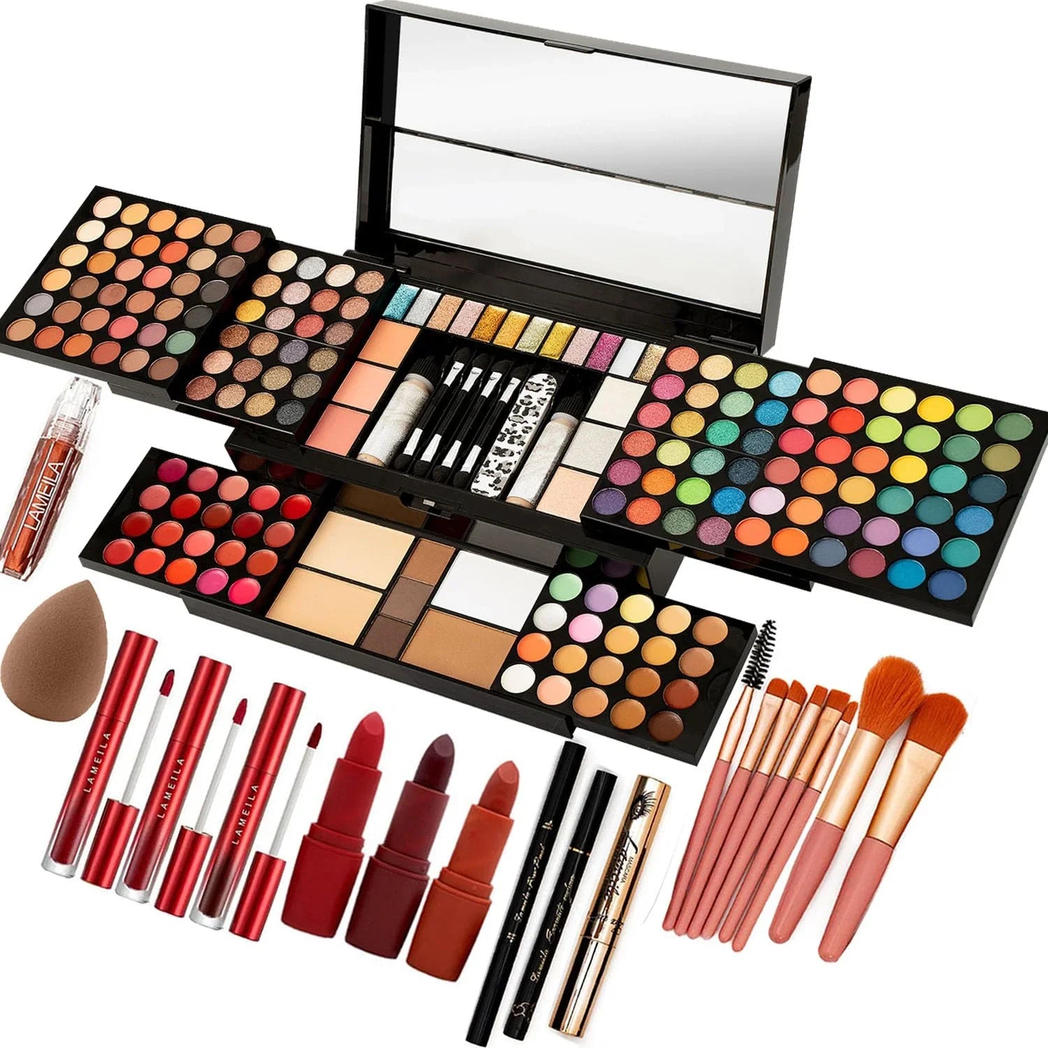 MISS ROSE 187 Colors Professional Makeup Kit,Makeup Sets Combination,All in One Makeup Kits for Women Full Kit - Makeup Gift Set for Women Girls