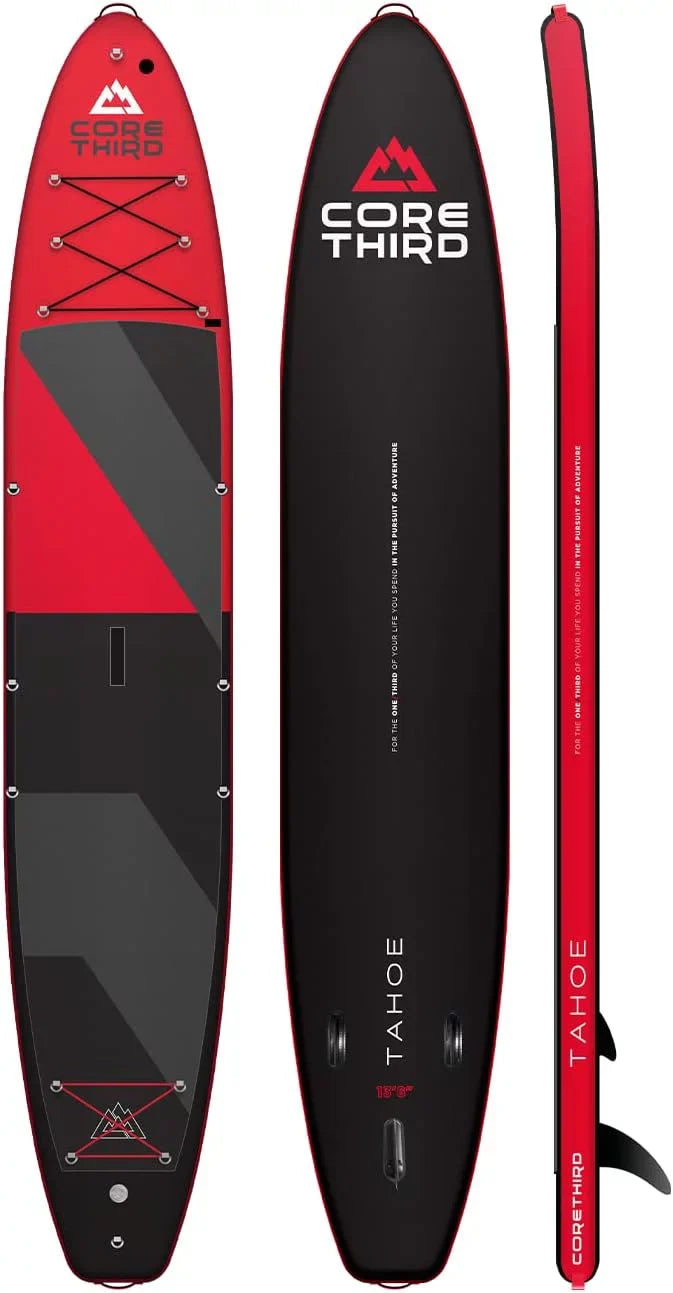 Core Third Tahoe 13'6" Inflatable Paddle Board for Beaches and Lakes with Complete SUP Kit