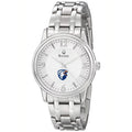 Men's Bulova  Silver Texas Tyler Patriots Stainless Steel Quartz Watch