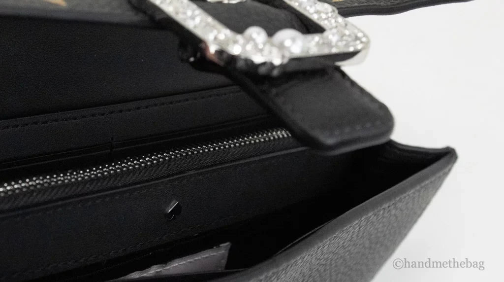 Kate Spade X Disney (K9760) Black Leather Minnie Mouse Wallet Crossbody Handbag