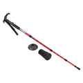 Uxcell Trekking Poles Collapsible Telescopic Hiking Pole 43 Inch T Handle, Red