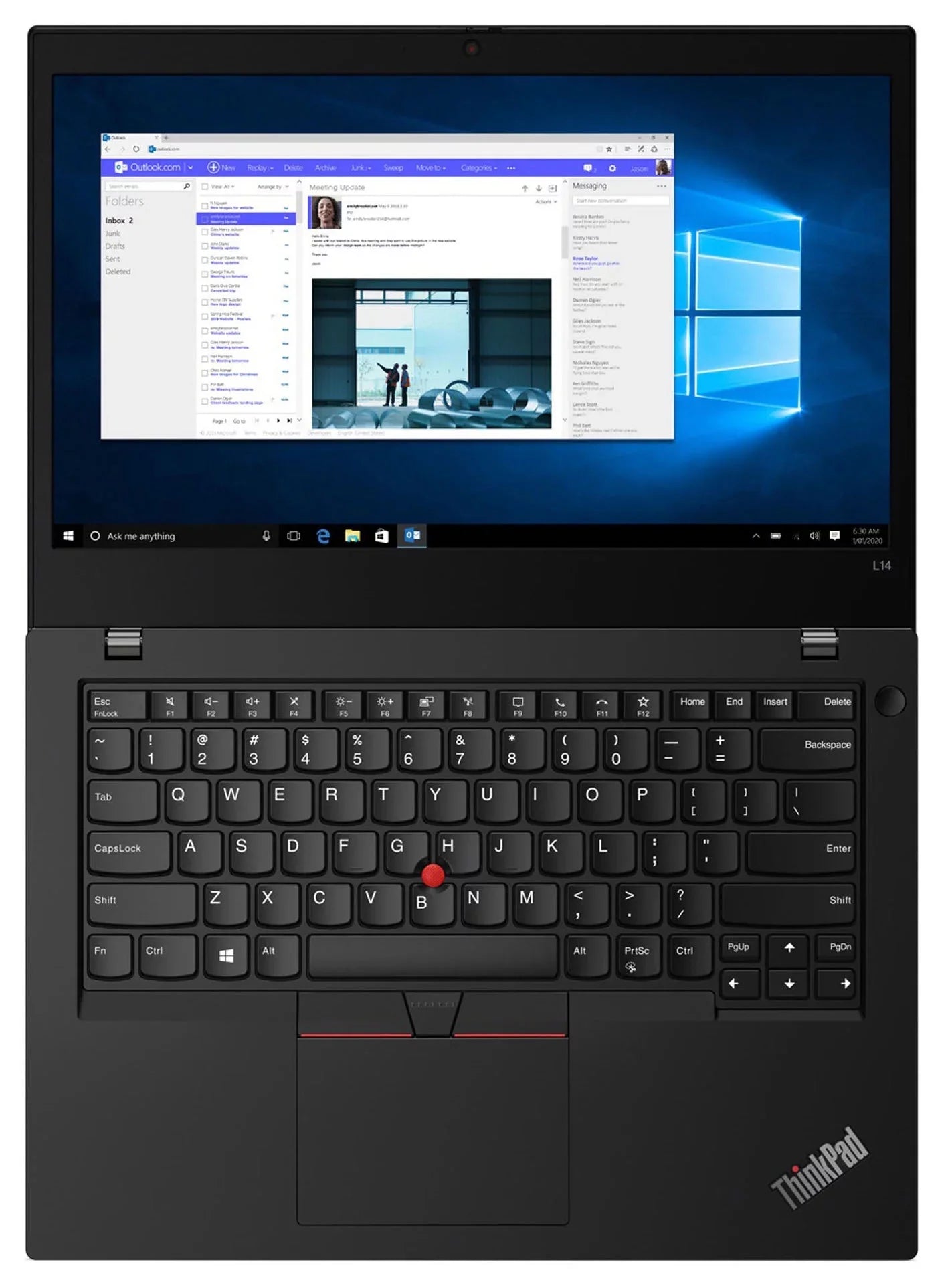 Repaired Lenovo ThinkPad L14 Gen 1 Home & Business Notebook (AMD Ryzen 5 PRO 4650U 6-Core, 14.0" 60Hz Full HD (1920x1080), AMD Radeon, 32GB RAM, 256GB PCIe SSD, Wifi, USB 3.2, HDMI, Webcam, Win 11 Pro) (Refurbished)