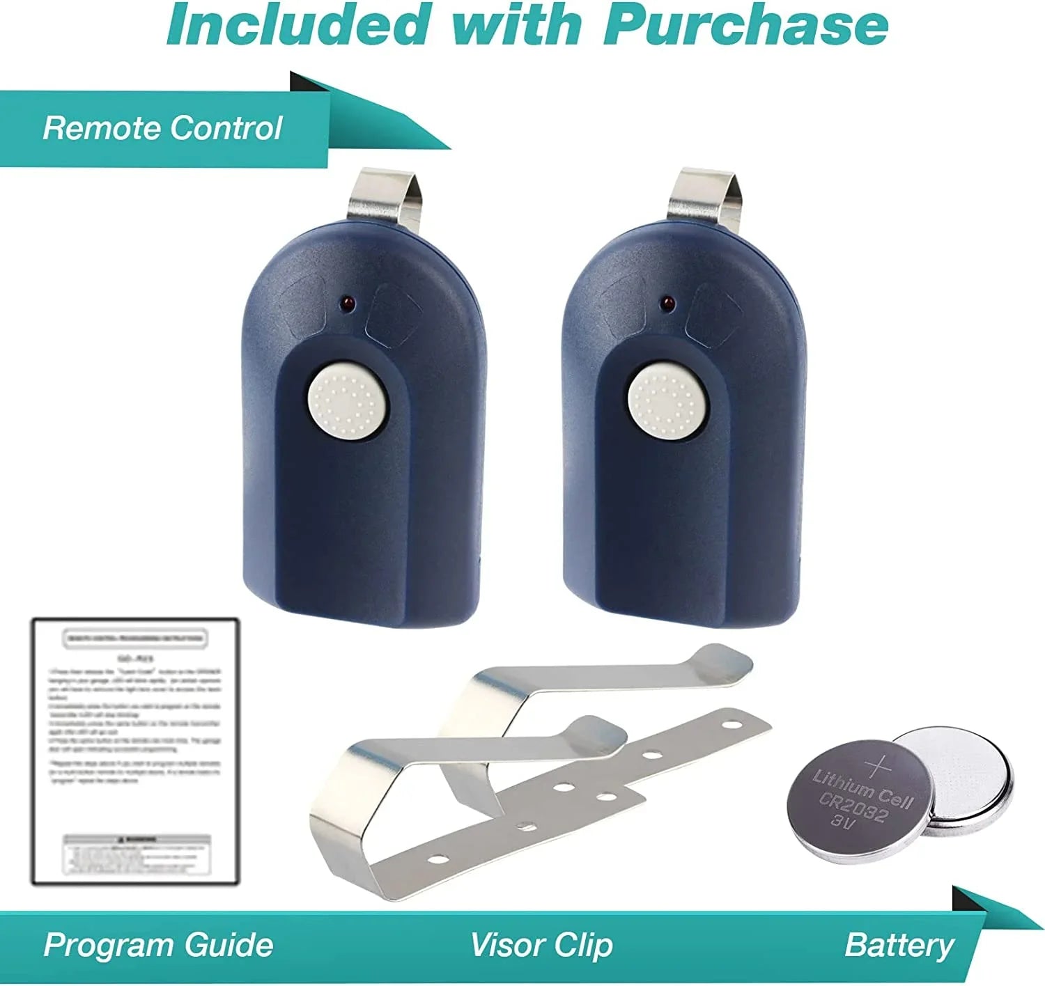 2 For Genie Garage Door Intellicode ACSCTG Type 1 (Blue Shell)