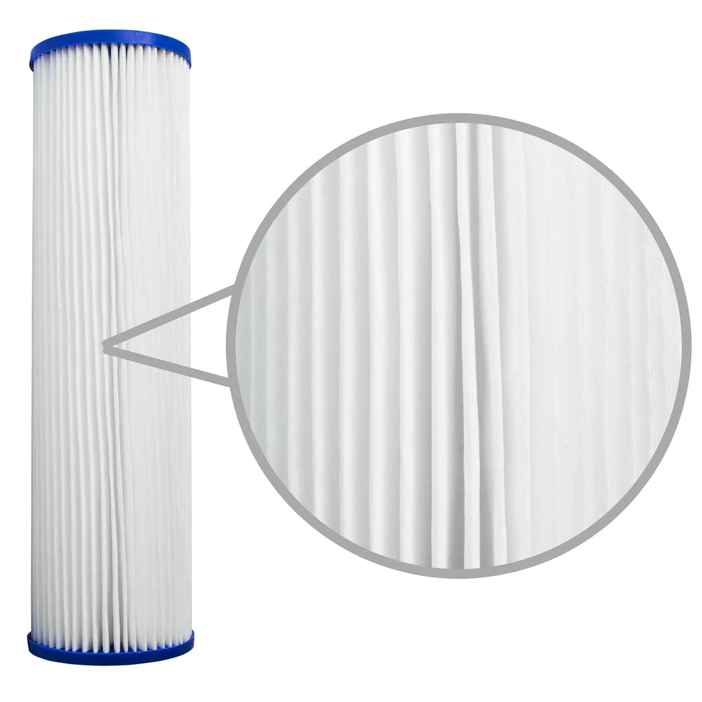 Pleated Poly Water Filter Cartridge 20x2.5" 10 micron 25 Pack