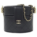 Pre-Owned Chanel AP1616 / ― Women's Suede Shoulder Bag Black (Good)