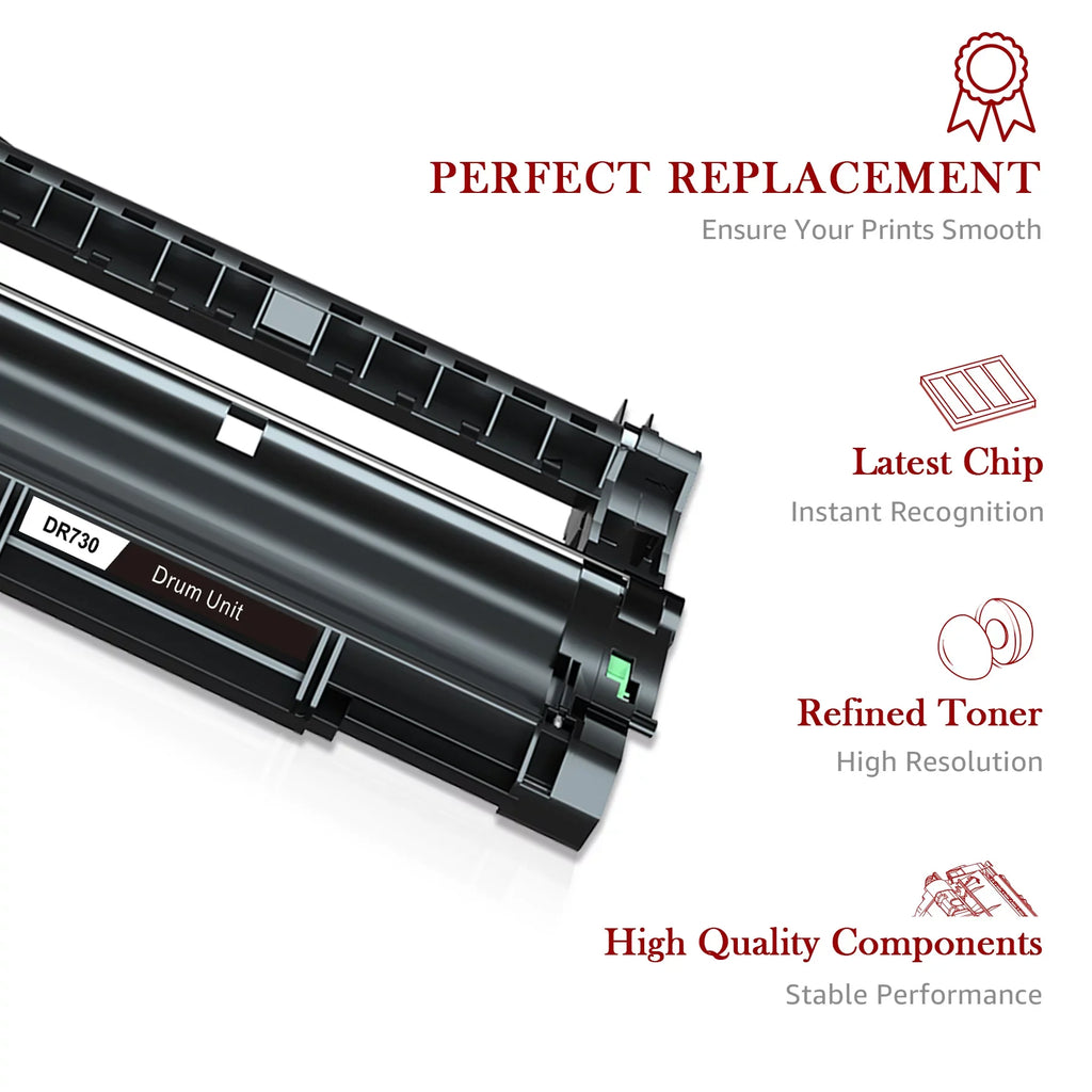 Compatible for brother Printer DR730 Drum Unit Toner(2 pack)