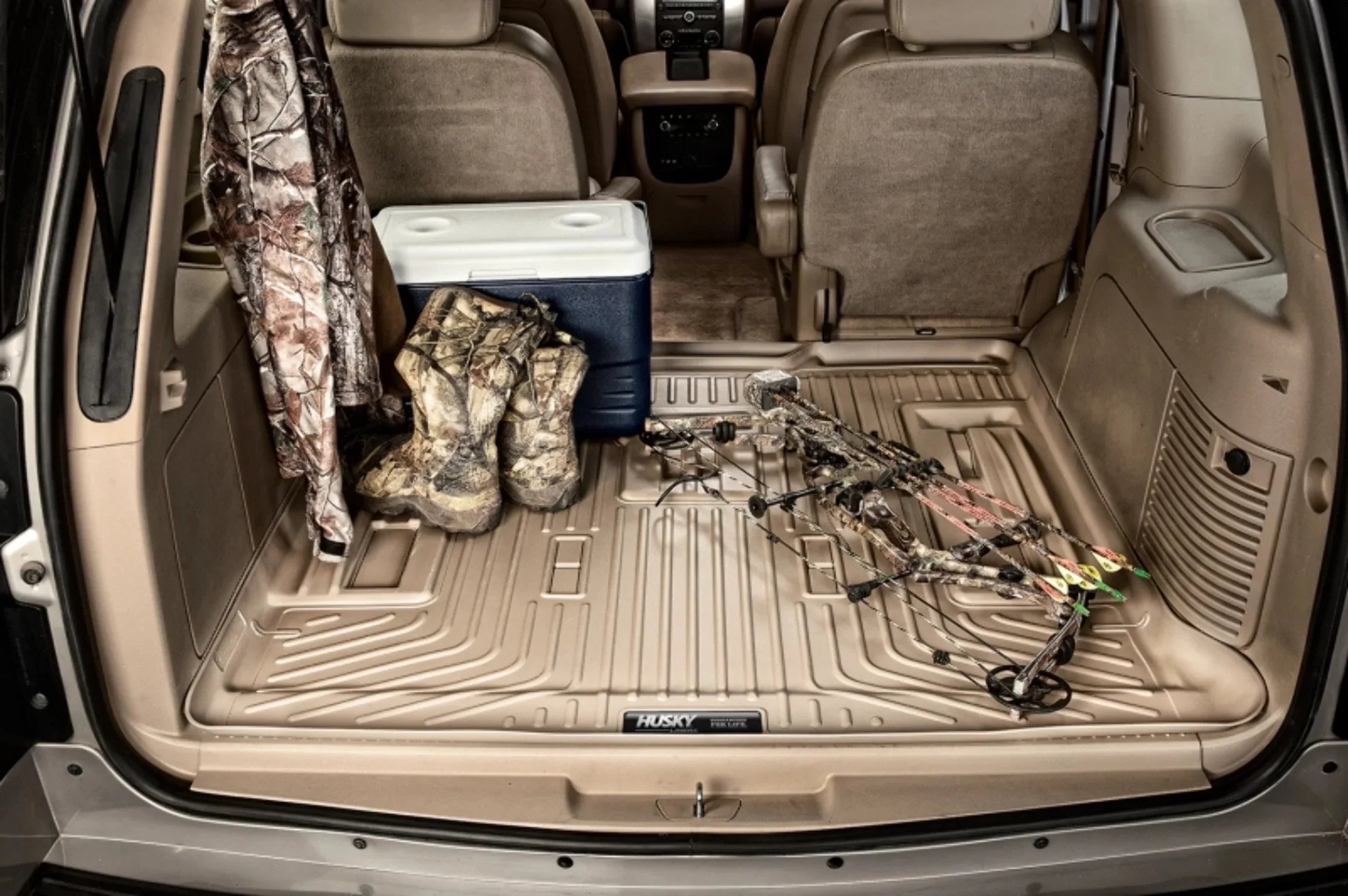 Husky by RealTruck Weatherbeater Series Cargo Liner Black Compatible with 07-12 Chevrolet Tahoe/07-12 GMC Yukon; w/ or w/o 3rd row Seat