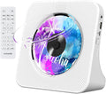 Gueray Portable CD Player with Bluetooth, Desktop CD Music Players for Home Built-in Double HiFi Sound Speakers, Support AUX&USB Headphone Jack, FM Radio Boombox, LCD Screen Monitor for Kids Gift