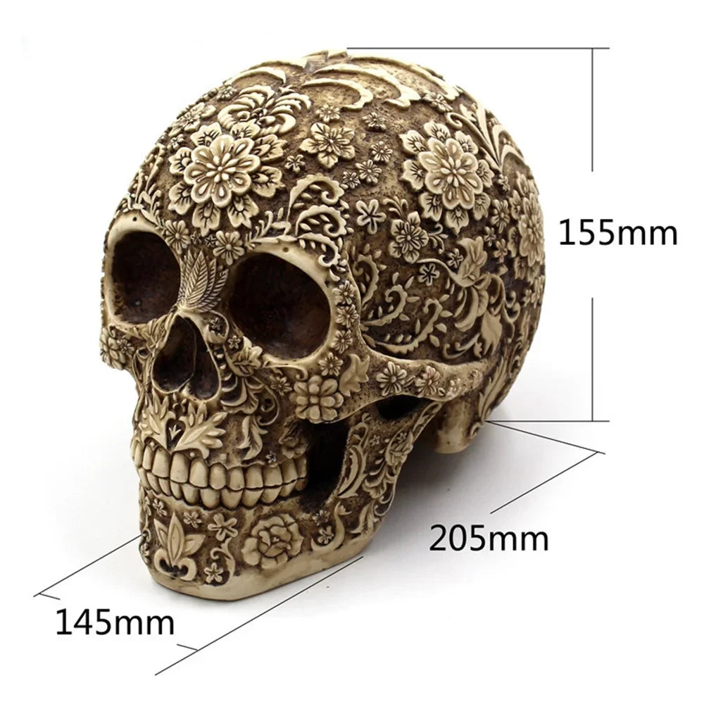 Mai Menghua Skull Skull Resin Decoration Halloween Spoof Props Foreign Trade European And American Horror Retro Face Decoration
