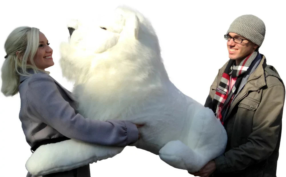 American Made Giant Stuffed WHITE Lion 48 Inches Soft Made in the USA America
