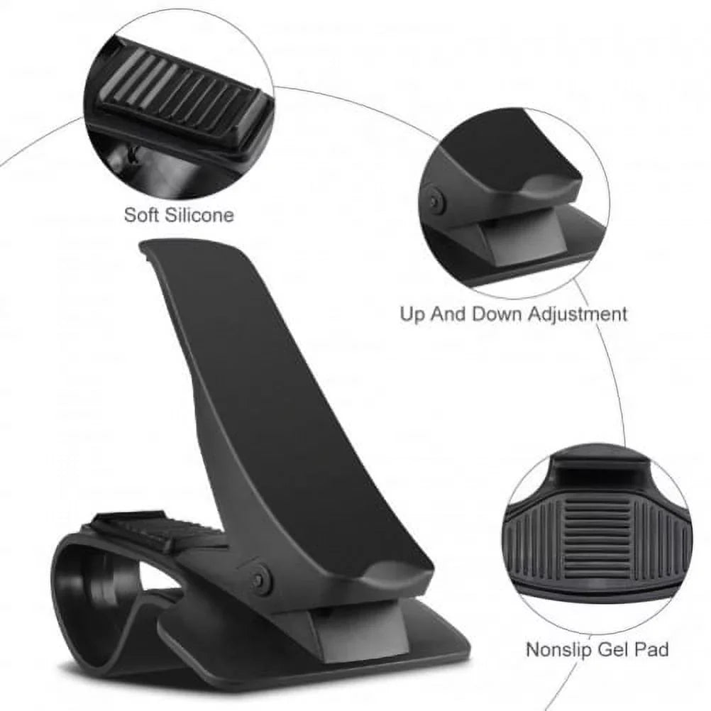 Non-Slip Dash Car Mount w Coiled Micro-USB Charger for Samsung Galaxy Grand Prime Express Prime, J7 Perx, S7 Edge S6 Edge+ Edge Active S5 Active, Note 5 4 3 Mega 2, J5 J3 Emerge, Halo Amp 2