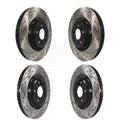 Front Rear Coated Drilled Slotted Disc Brake Rotors Kit For Audi Q5 Porsche Macan A6 Quattro S4 S5 A7 KD-100319