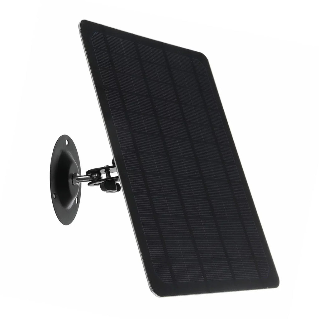 Shinysix USB Solar Panel 10W 6V Monocrystal Silicon Charging Plate, 360-degree Rotation, Waterproof, Wall Mounted for USB Camera
