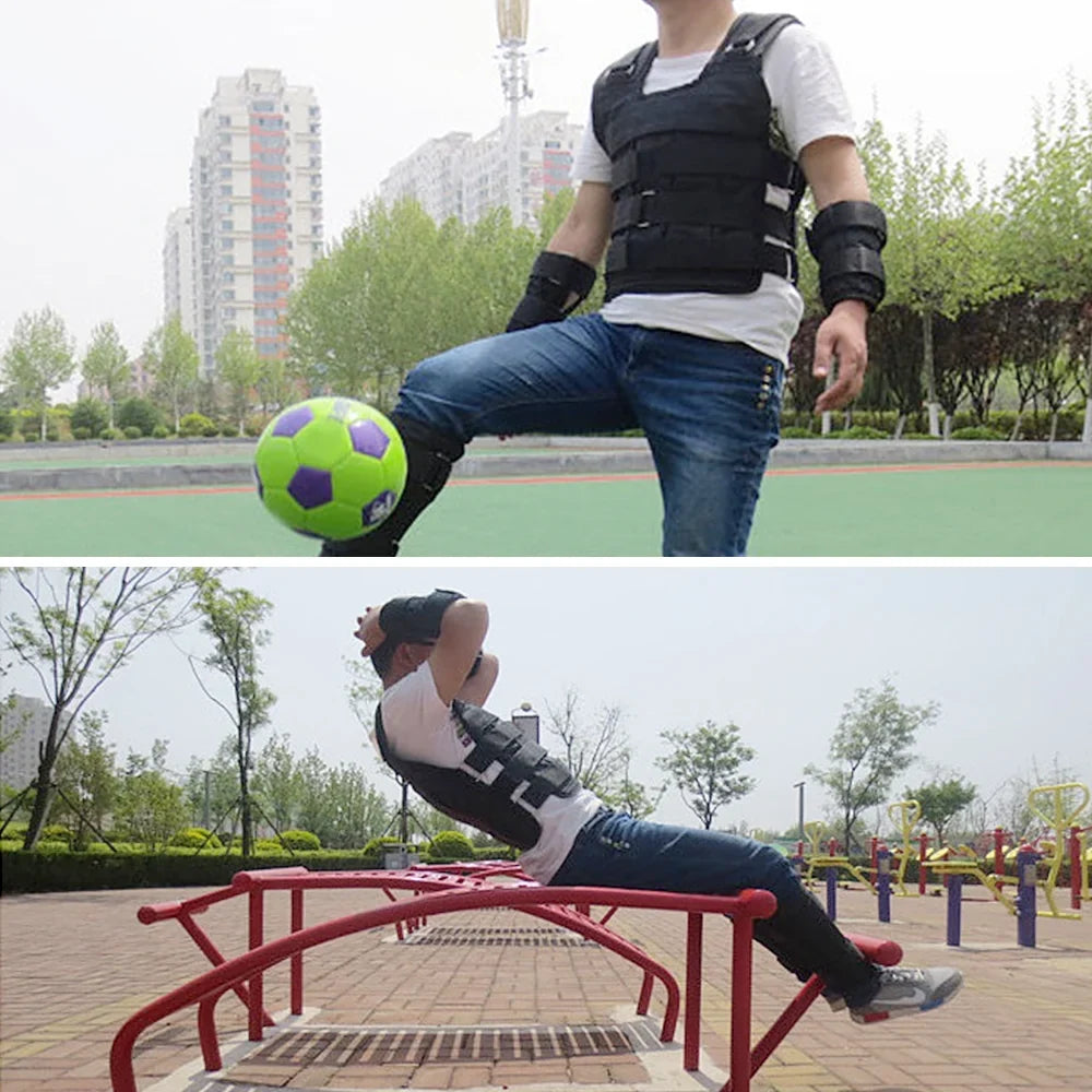moobody Adjustable Weighted Vest Weight Jacket Oxford Exercise Weight Loading Cloth Strength Training 50kg Max. Load (Empty)