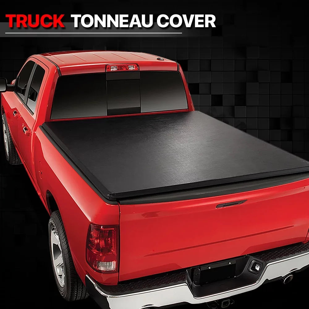 Short Bed Truck Tonneau Cover 5Ft Soft Top Tri-Fold Fleetside for 05-21 Frontier Fits select: 2005-2019 NISSAN FRONTIER
