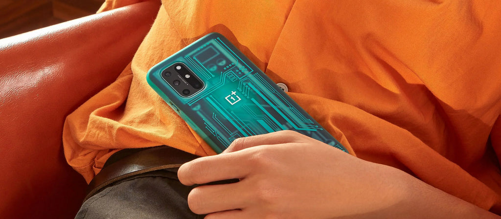 Original OnePlus 8T Quantum Bumper Case  Cyborg Cyan