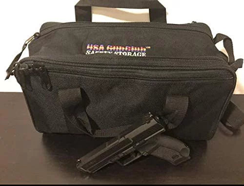USA GunClub Range Bag with Removable Hook & Loop Dividers, Black, Medium