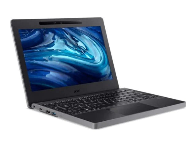 Acer TravelMate B3 11 TMB311-33 - 180-degree hinge design - Processor N-series - N100 / up to 3.4 GHz - Win 11 Pro - UHD Graphics - 4 GB RAM - 128 GB eMMC - 11.6" IPS 1366 x 768 - Wi-Fi 6E, Bluetooth - shale black - kbd: US Intl