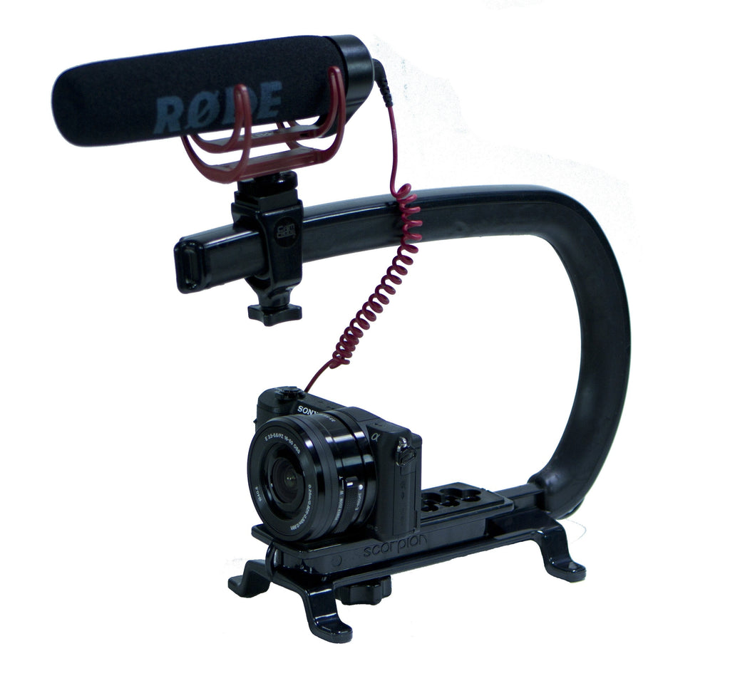 Cam Caddie Scorpion MAX Edition Universal Stabilzing Camera Handle - Includes 2 Accessory Shoes