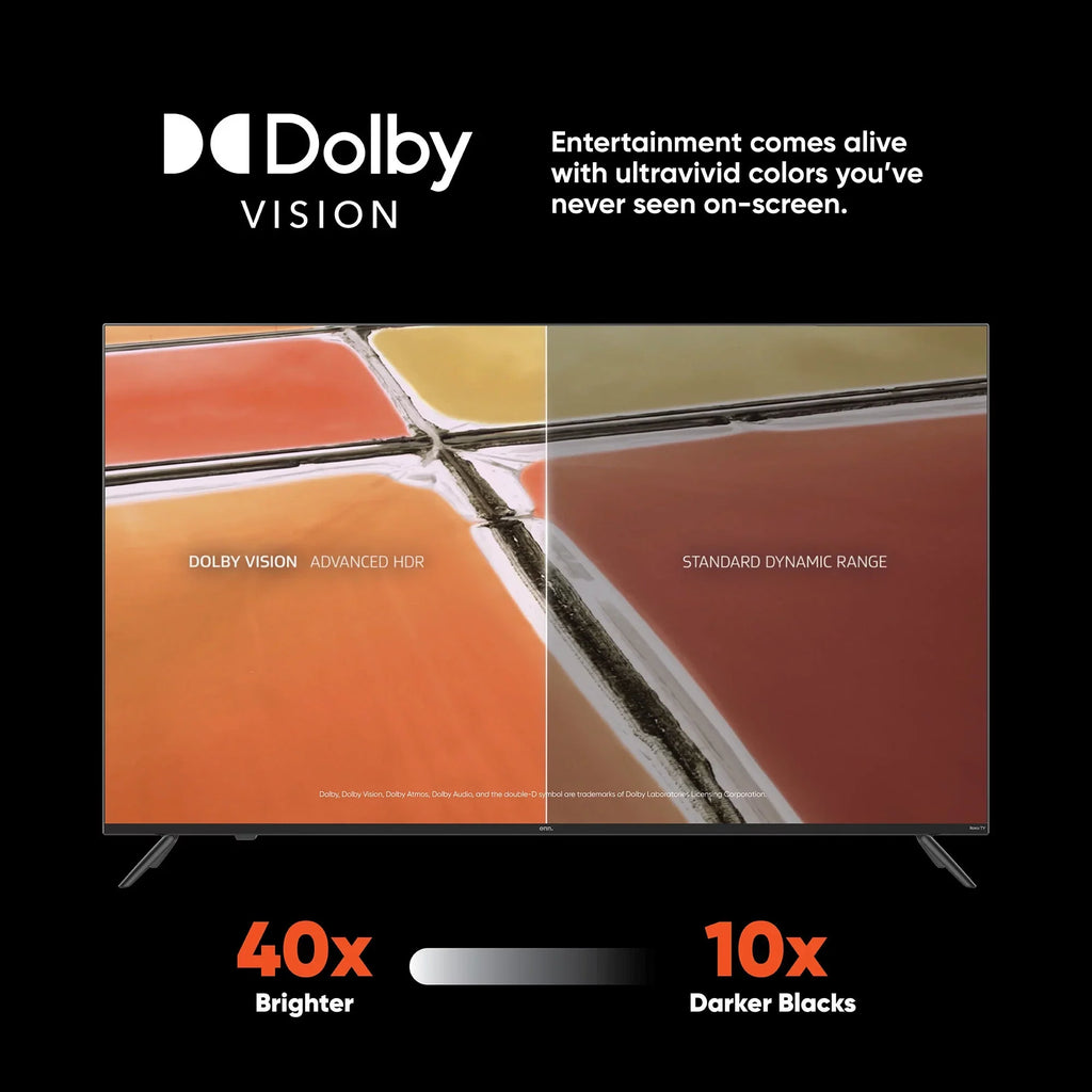 onn. 70” QLED 4K UHD (2160p) Roku Smart TV with Dolby Atmos, Dolby Vision, Local Dimming, 120hz Effective Refresh Rate, and HDR (100071708)