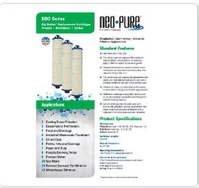 Neo-Pure 1 Micron Big Bubba Depth Cartridge BB150-HMB01 Replacement Filter Compatible with Watts BBC-150-D1 Big Bubba BBH-150 housing