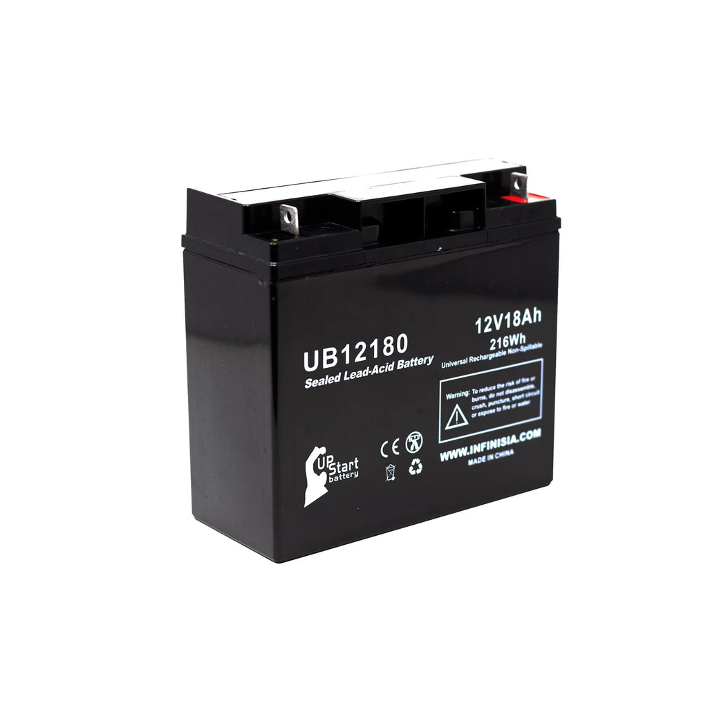 Compatible EAGLE PICHER BATTERIES CF12V18 Battery - Replacement UB12180 Universal Sealed Lead Acid Battery (12V, 18Ah, 18000mAh, T4 Terminal, AGM, SLA)