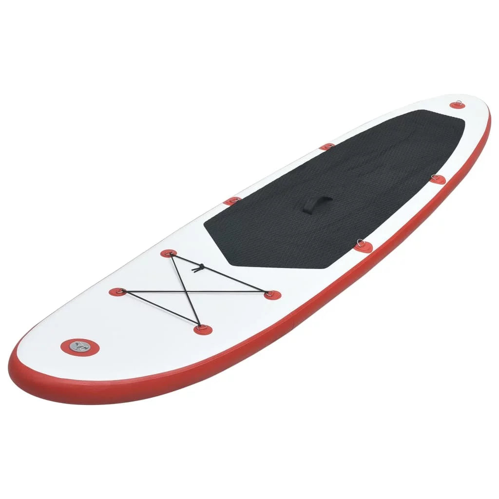 Stand Up Paddle Board Set  An Inflatable Surfboard in Captivating Red and White