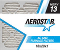 Aerostar 16x20x1 MERV  13, Pleated Air Filter, 16x20x1, Box of 4, Made in the USA