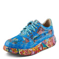 Spring Step L'Artiste Women's CAFFEY Multicolored Fashion Sneakers | Unique Energetic Patterns Blue Multi EU 42 / US 10.5-11