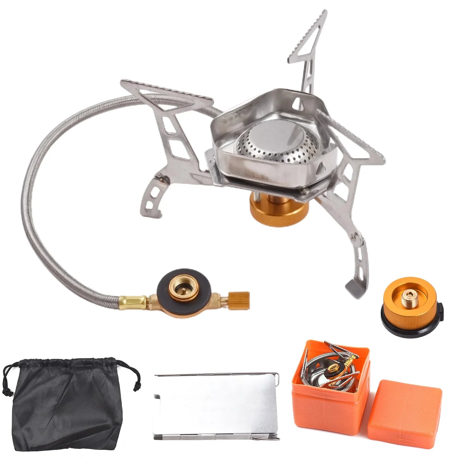 Apexeon Camping Stove Kit: Portable Gas Stove for Outdoor Cooking - Lightweight and Easy to Carry