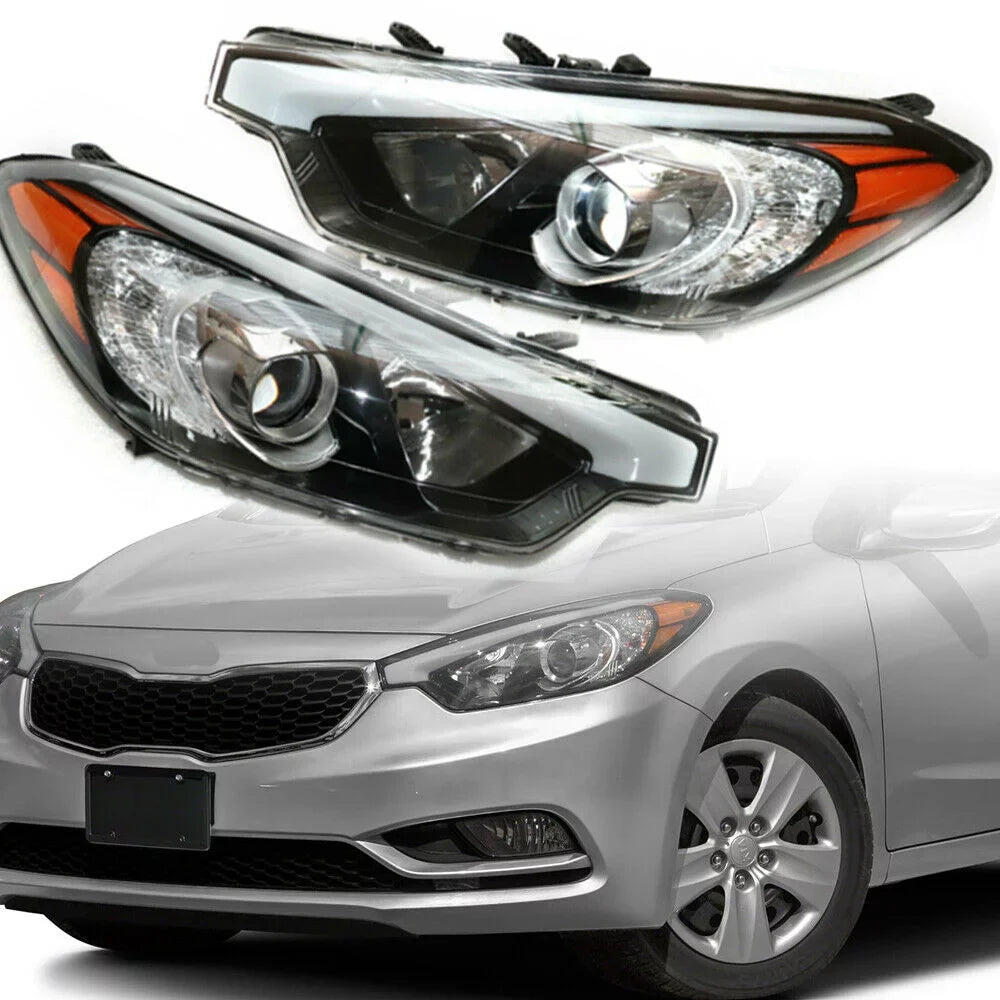 Headlamps Halogen Headlights For KIA Forte Forte 2014 2015 2016 1 Pair Halogen Headlight Set Right+Left Headlamps for Kia Forte Forte5 2014-2016 Left + Right KIA Forte Forte5 Halogen Headlights